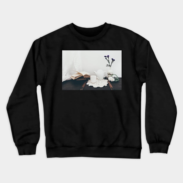 Afternoon tea still life Crewneck Sweatshirt by RosNapier